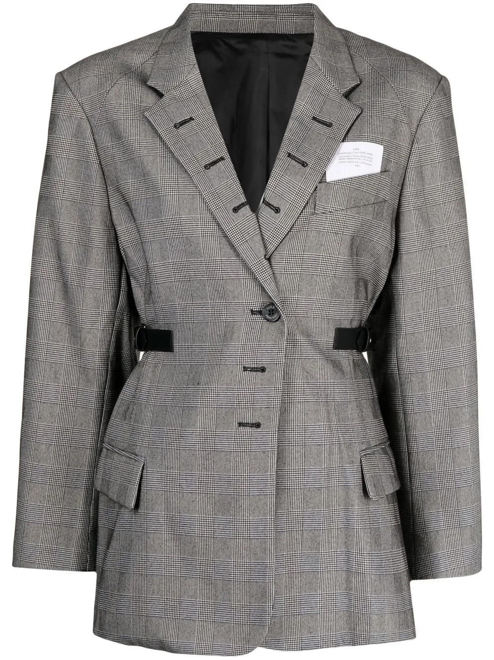 

Rokh buckled check blazer - Multicolour