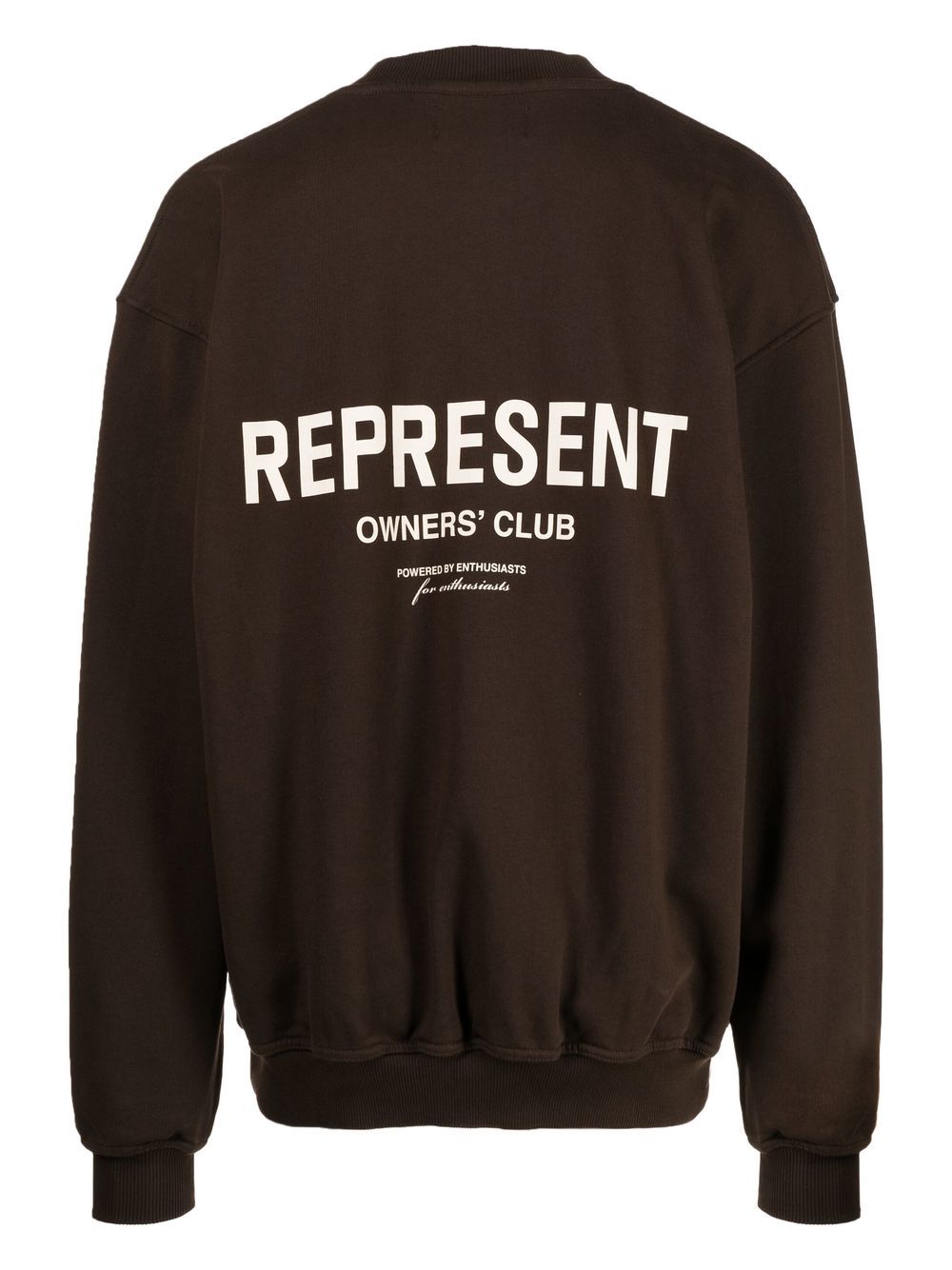 Represent Logo Print Cotton Sweatshirt Farfetch