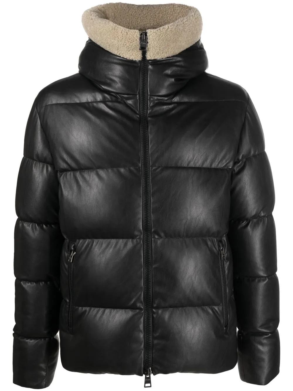 

Herno padded faux-shearling hood - Black