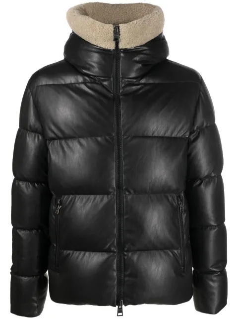 Herno padded faux-shearling hood