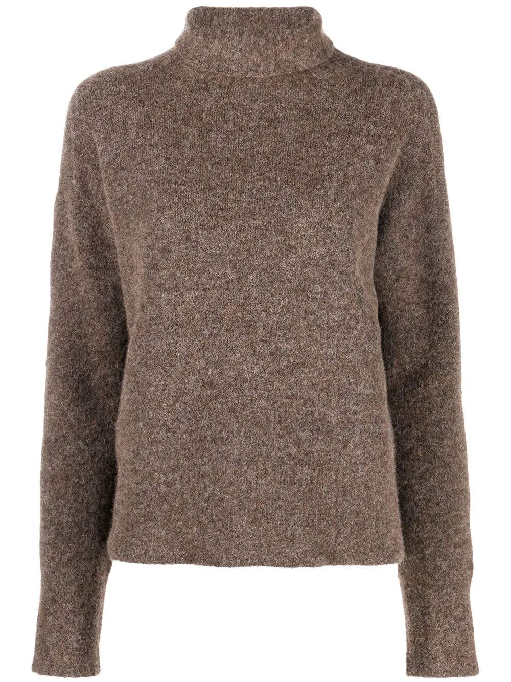 

Alysi brushed-finish roll neck jumper - Brown