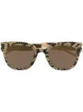 Mykita python-print wayfarer-frame sunglasses - Gold