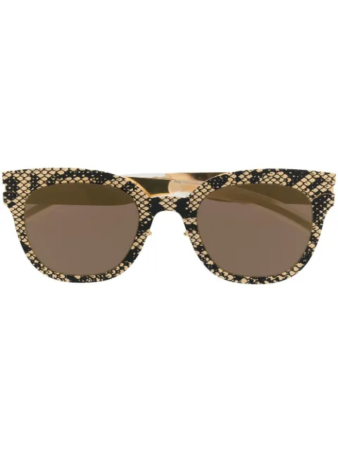 Mykita lentes de sol con armazón estampado de piel de pitón 