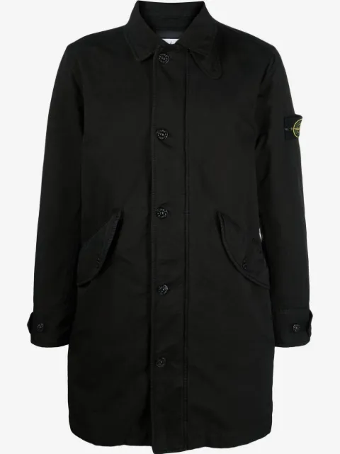 Stone Island abrigo con botones y parche del logo