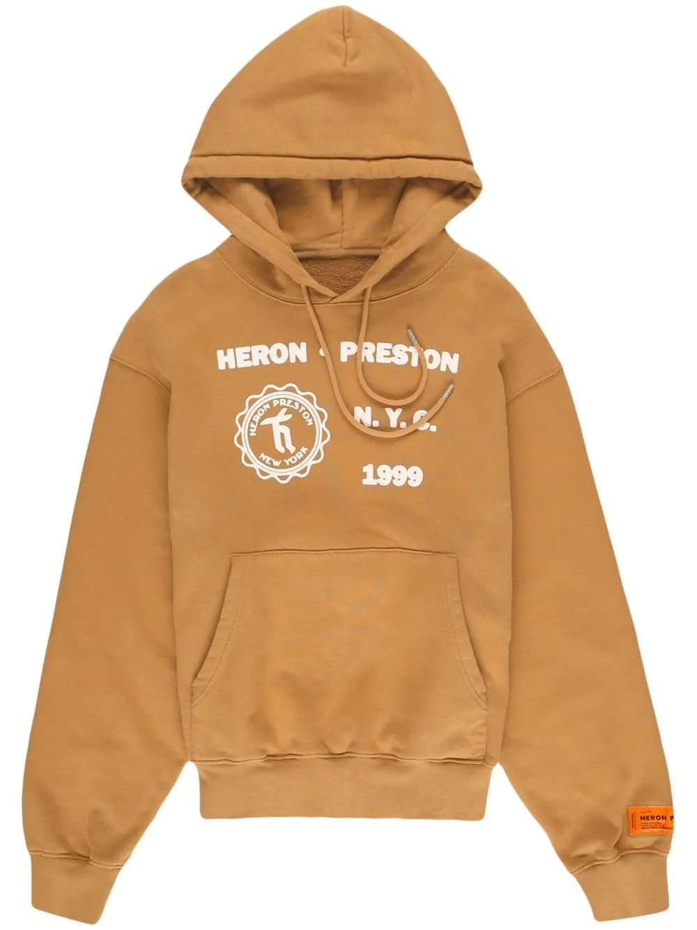 

Heron Preston graphic-print hoodie - Brown