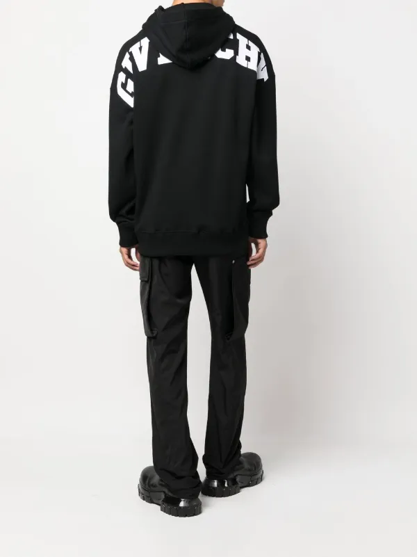 ジバンシィ ロゴステッチパーカー ブラック Givenchy ジバンシィ ロゴパッチ パーカー | ブラック | FARFETCH JP