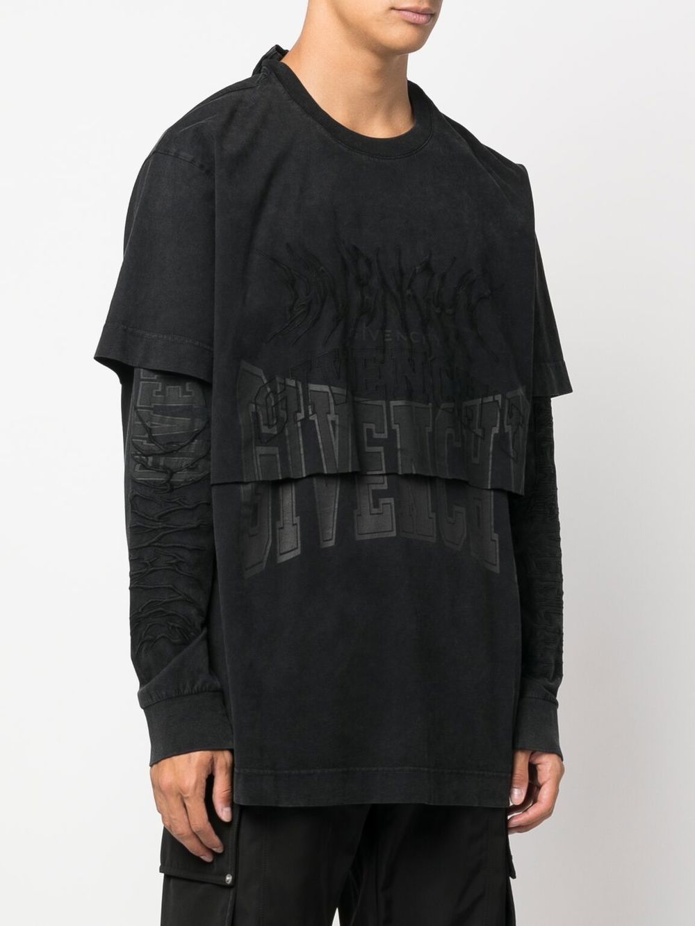 Givenchy T-shirt met geborduurd logo Zwart