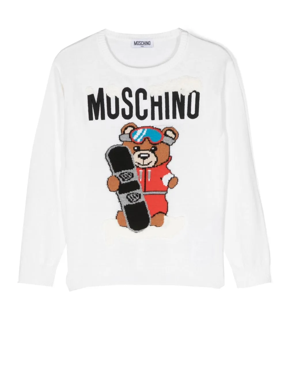 

Moschino Kids suéter Snowboard Teddy Bear - Blanco