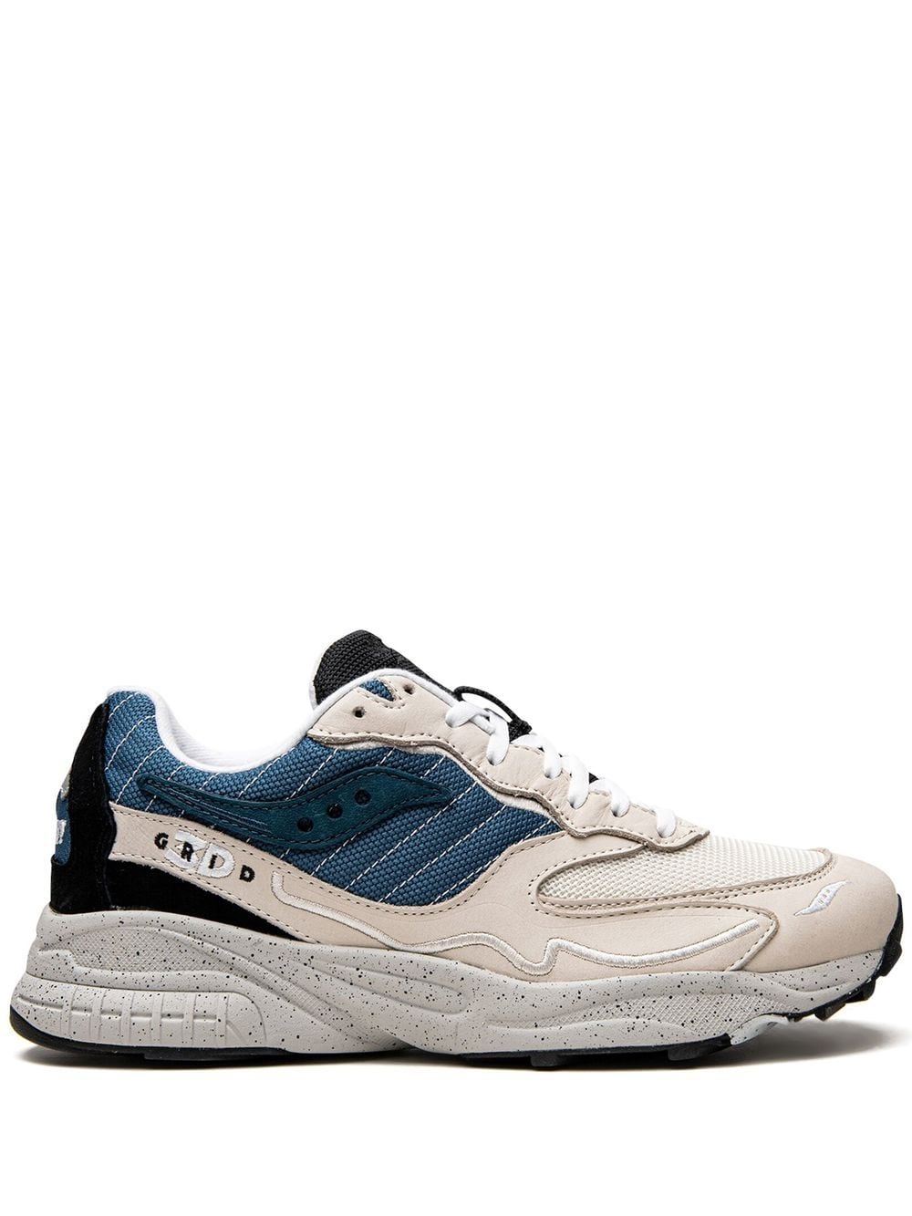 saucony 3d grid hurricane sneakers - cream/blue