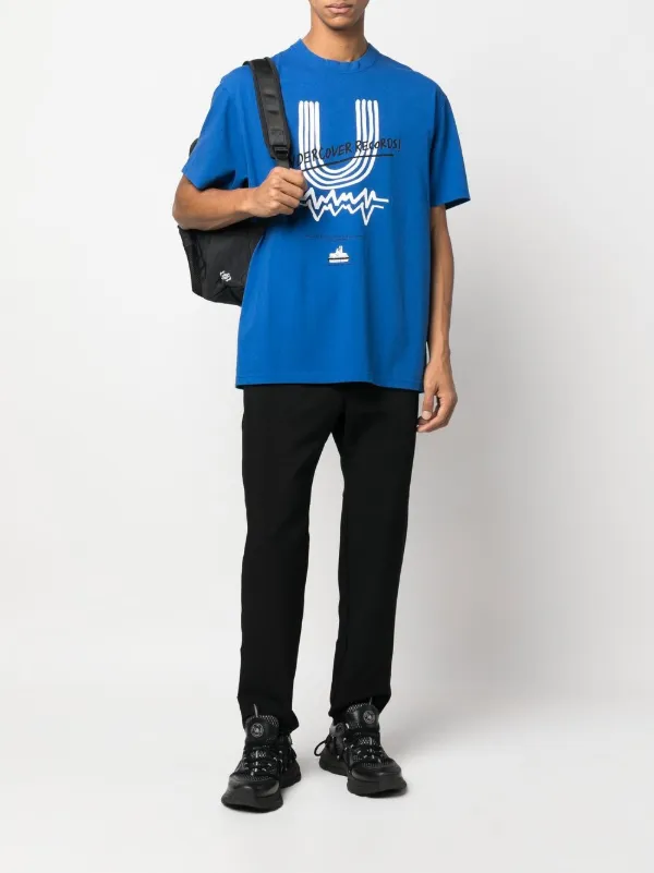 JohnUNDERCOVER Tシャツ・カットソー 紺 3355925L0002 JohnUNDERCOVER（ジョンアンダーカバー）Tシャツ・カットソー 紺