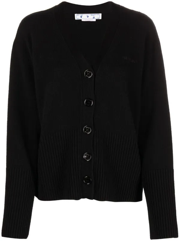 Off-White V-neck Wool Cardigan - Farfetch
