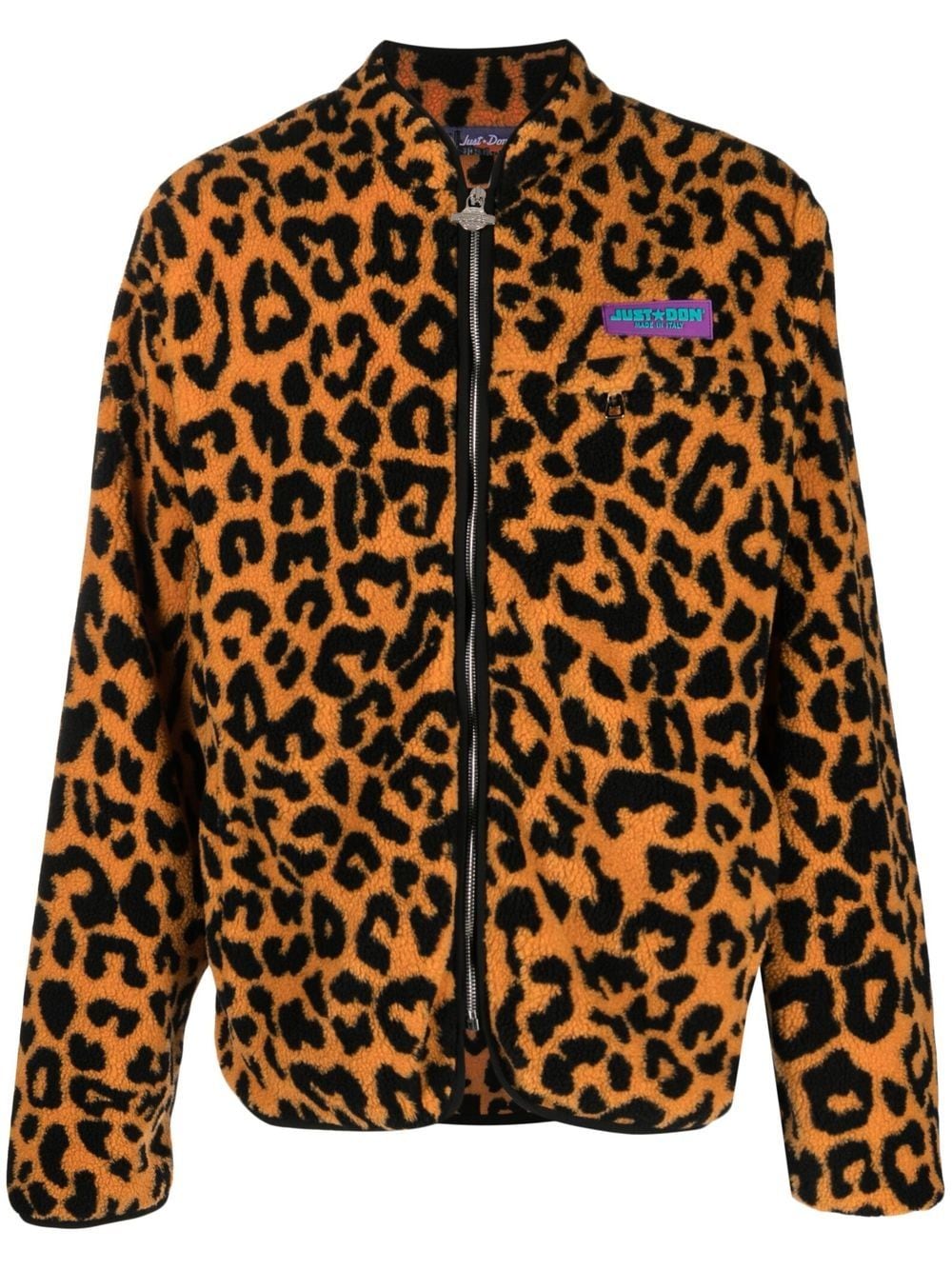 Just Don leopard-print fleece jacket