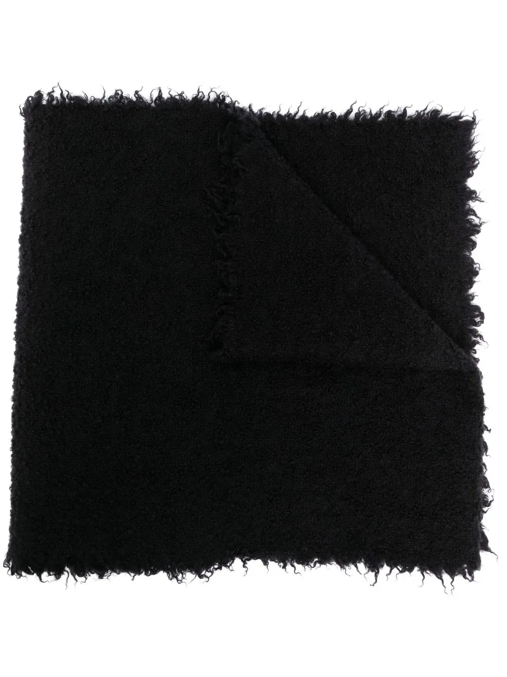 

Faliero Sarti fine-knit frayed-edge scarf - Black