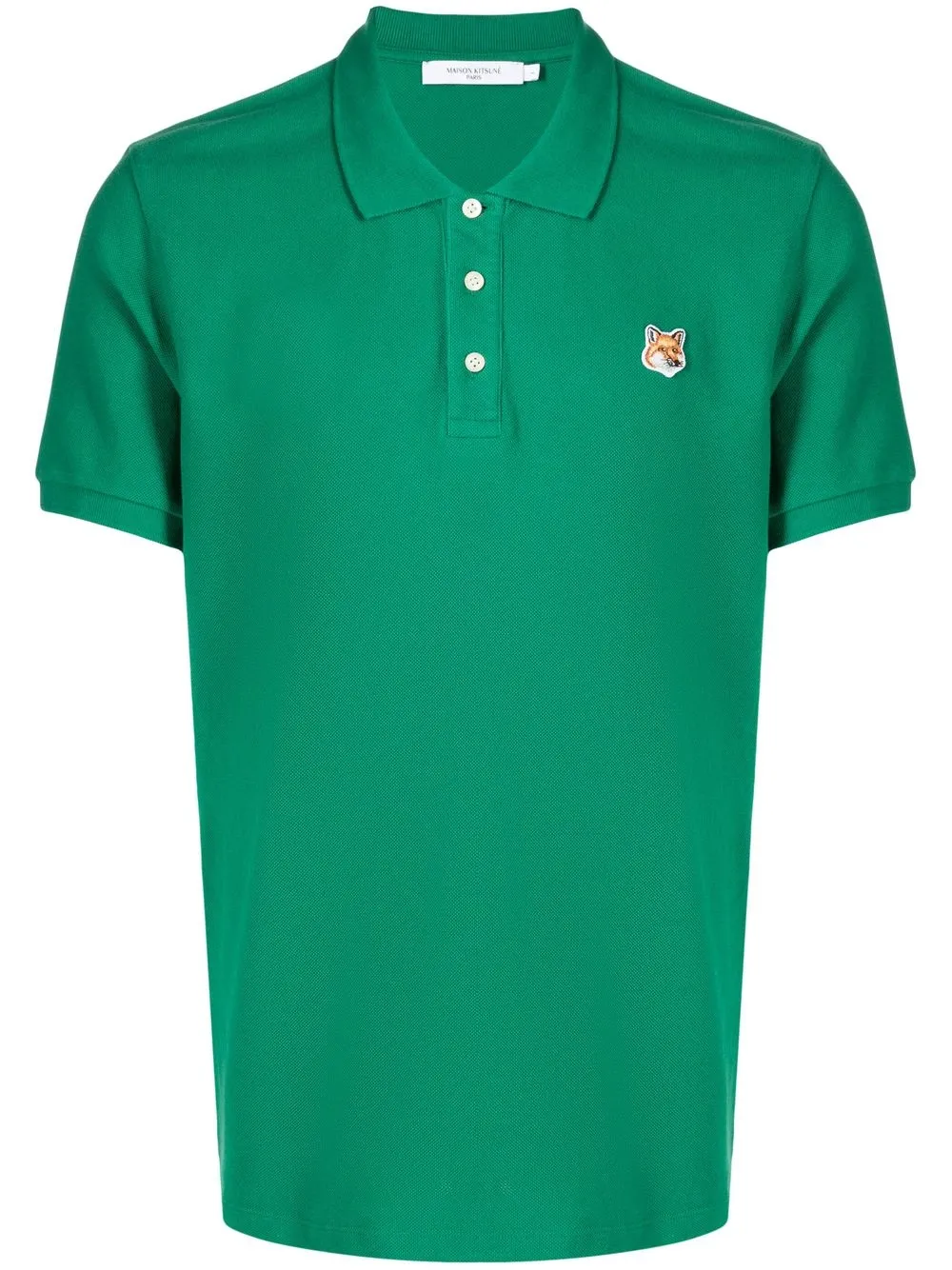 

Maison Kitsuné playera tipo polo con parche Fox - Verde