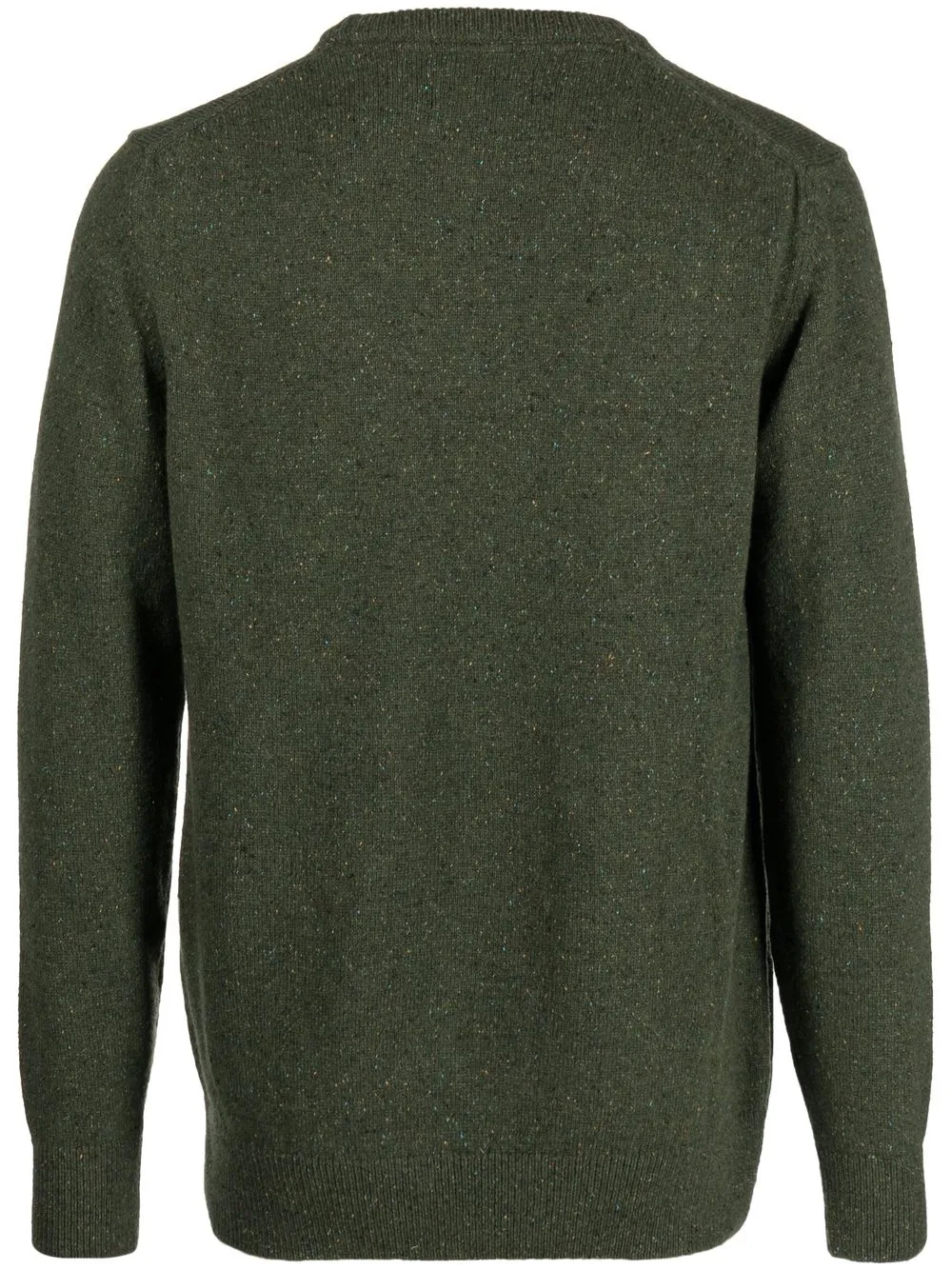 Barbour Lambswool Blend Sweater With Classic Crew Neck In Green