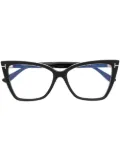 TOM FORD Eyewear geometric-frame glasses - Black
