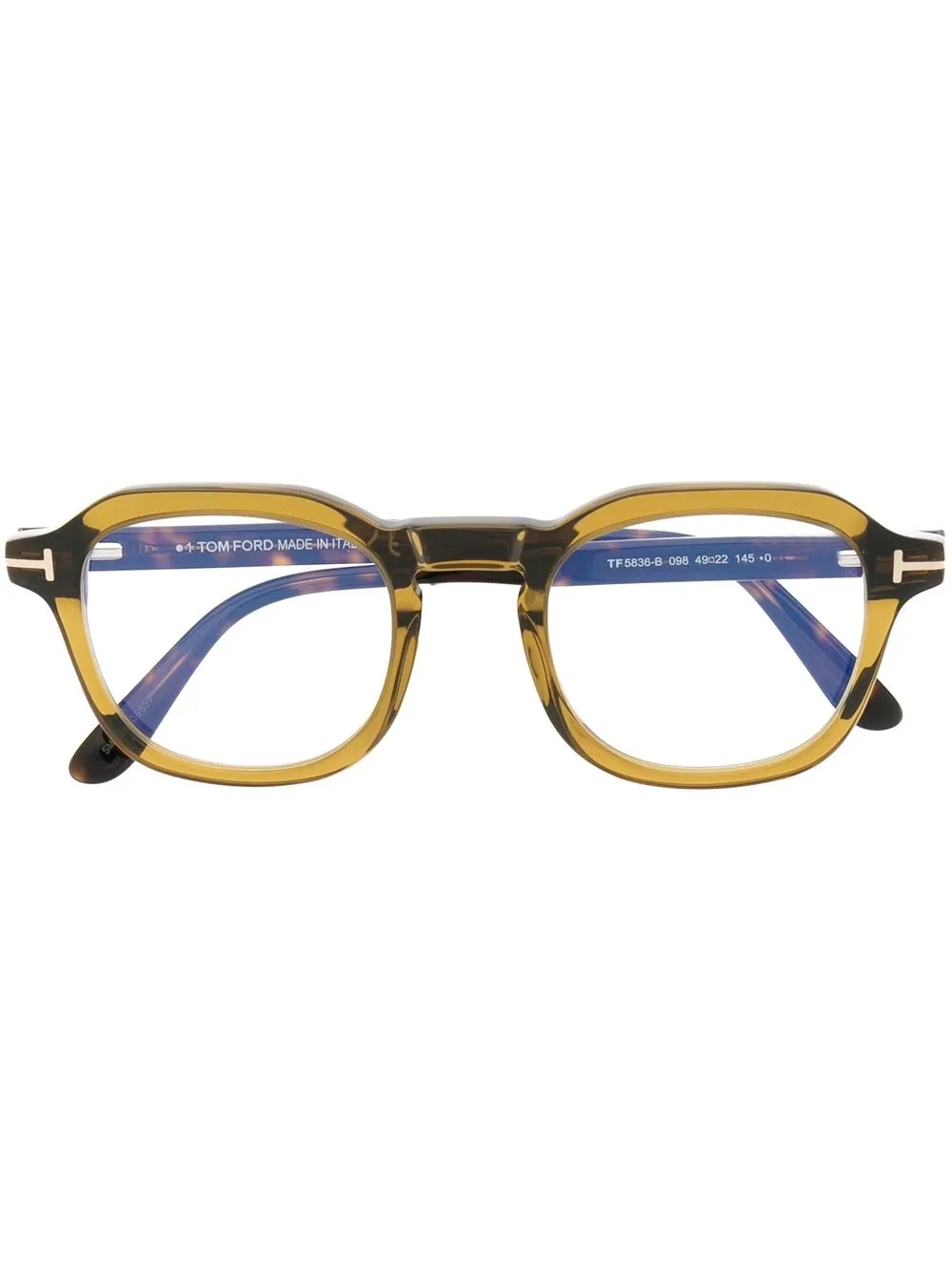 

TOM FORD Eyewear transparent-frame round-frame glasses - Green