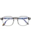 TOM FORD Eyewear colour-block square-frame glasses - Grey