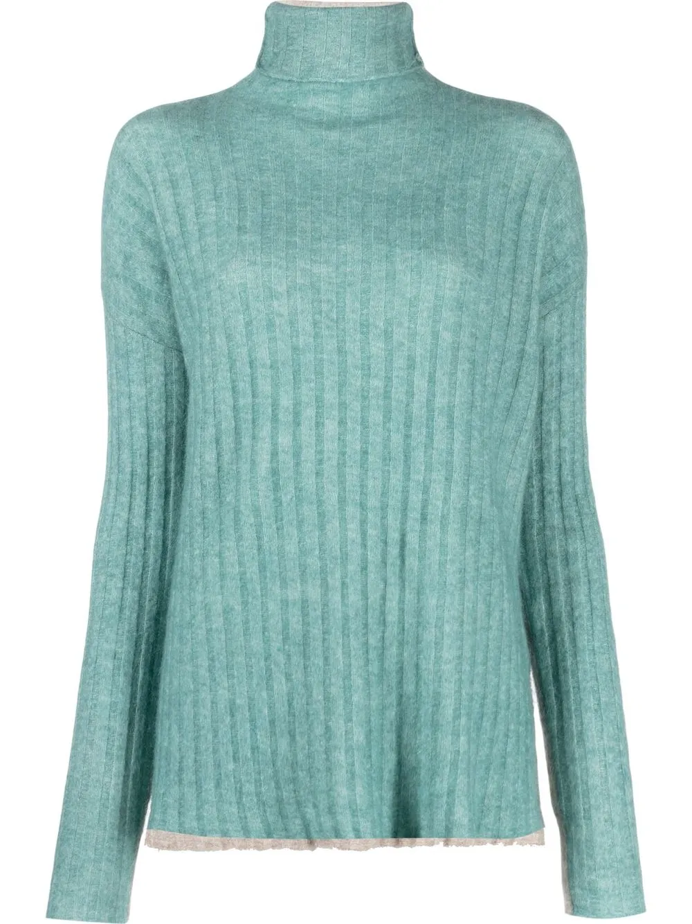 

Alysi two-tone roll neck jumper - Blue