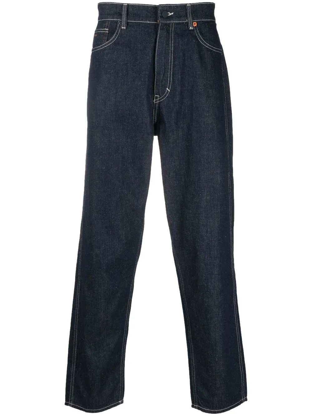 

BOSS straight-leg mid-rise jeans - Blue