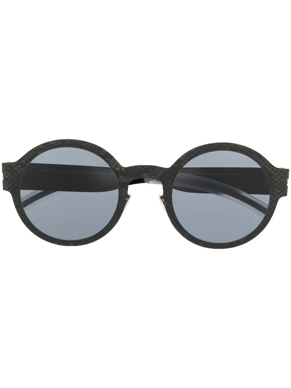 

Mykita lentes de sol con armazón redonda y efecto de piel de pitón - Negro