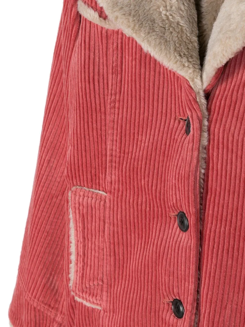 Shop Bellerose Teen Corduroy Notched-lapel Jacket In Pink