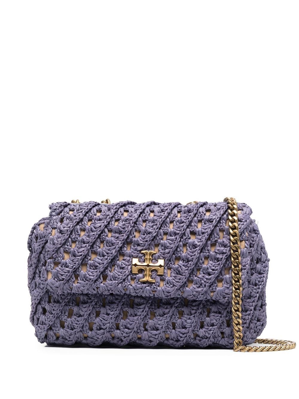 Tory Burch Small Kira Crochet Shoulder Convertible Bag In Blue