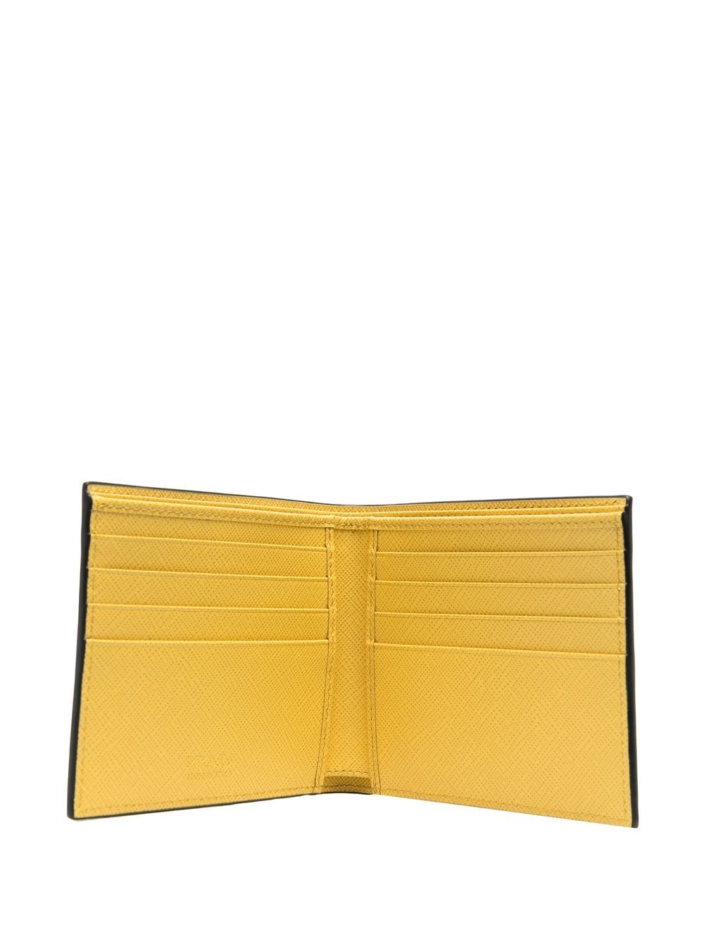 Shop Prada Saffiano Leather Wallet In Gelb