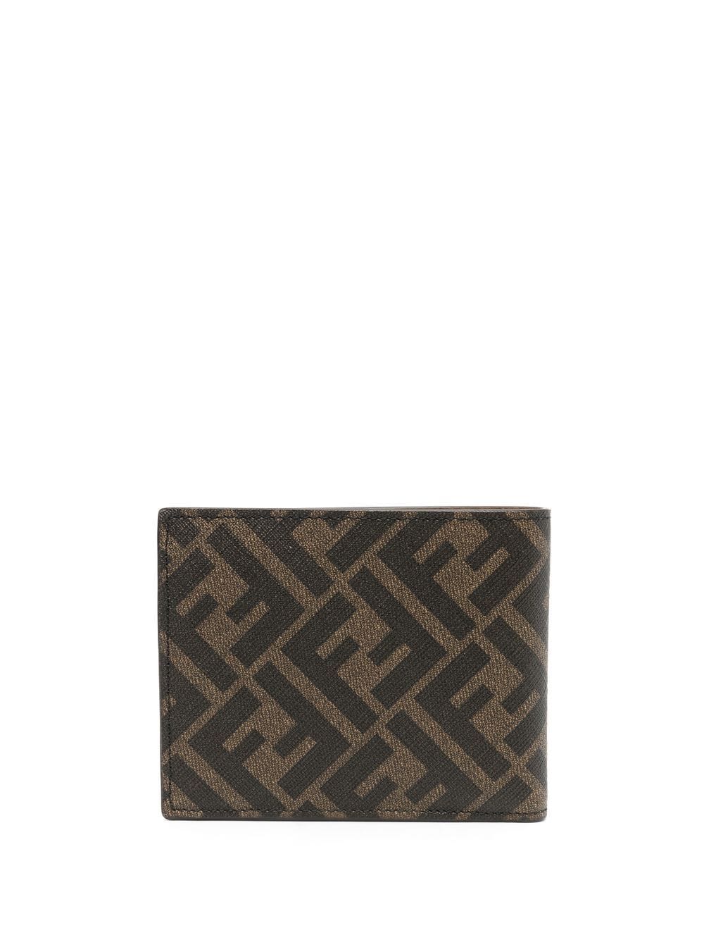 FENDI Portemonnee met logoprint - Bruin