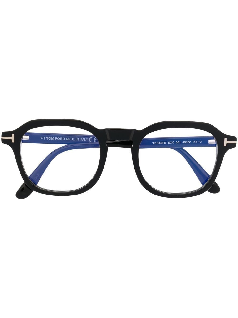 Tom Ford Round-frame Glasses In Black