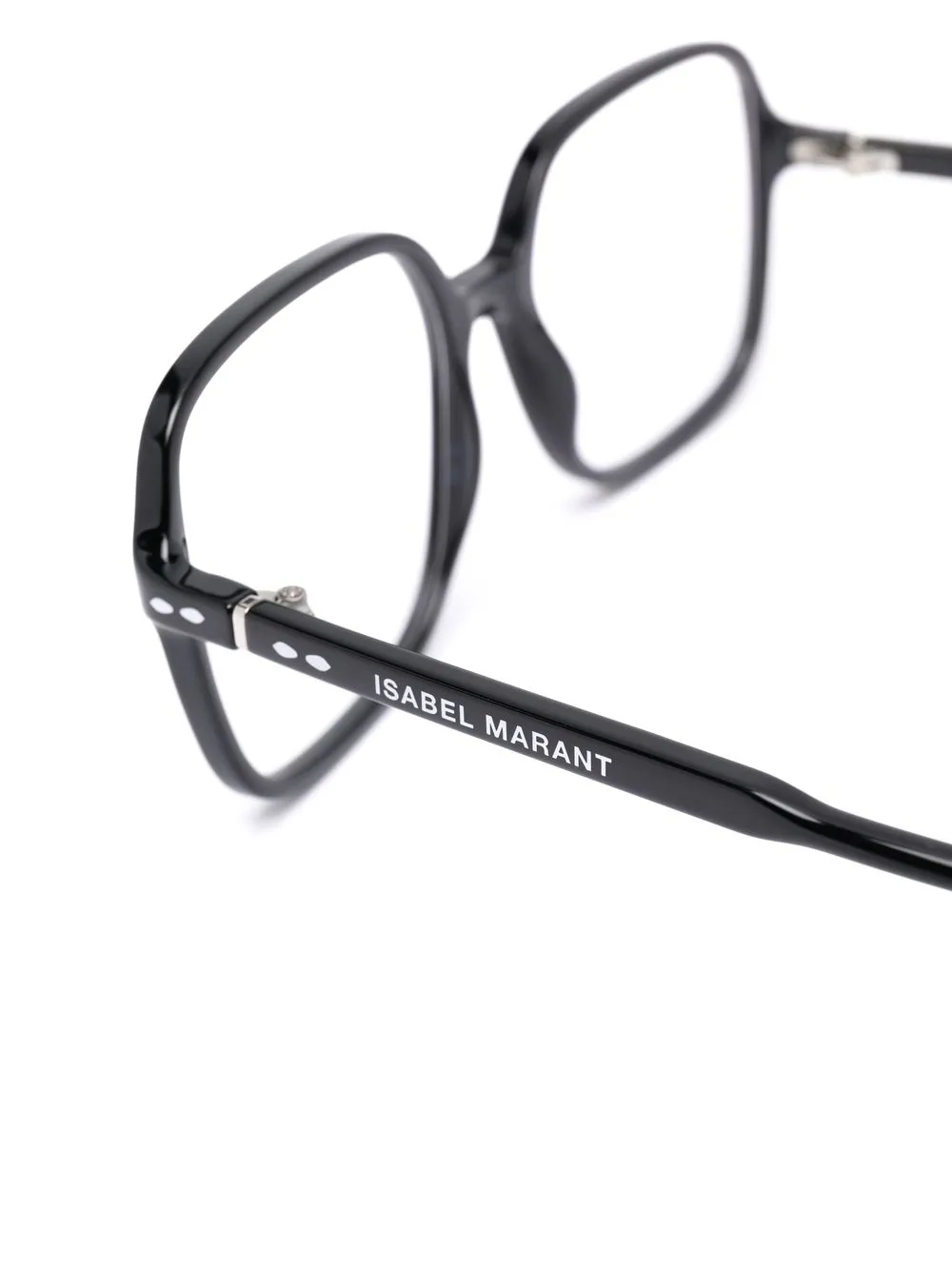  Isabel Marant Eyewear Brille Mit Logo Print   Schwarz 