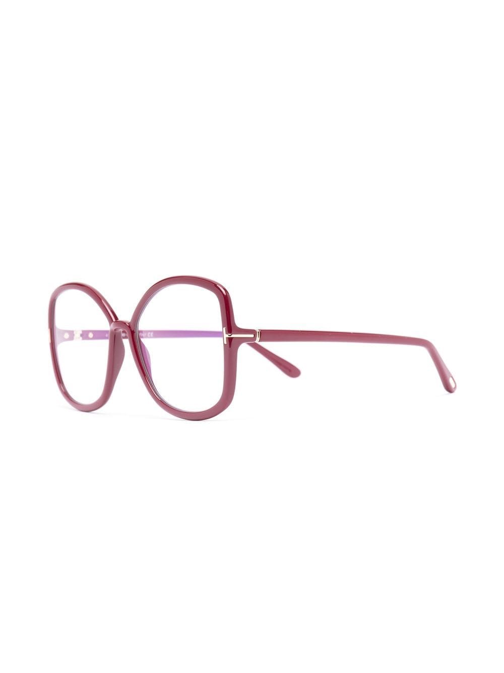 TOM FORD Eyewear Bril met oversized montuur - Rood