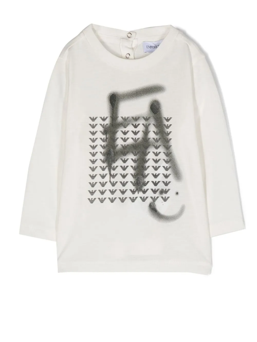 

Emporio Armani Kids monogram-pattern T-shirt - White