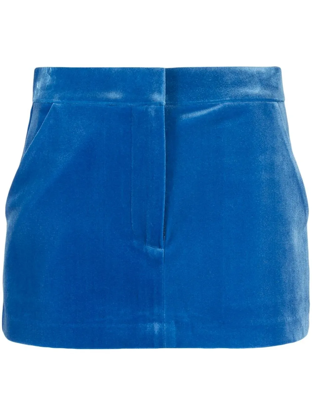 

Alex Perry Lark velvet-effect miniskirt - Blue