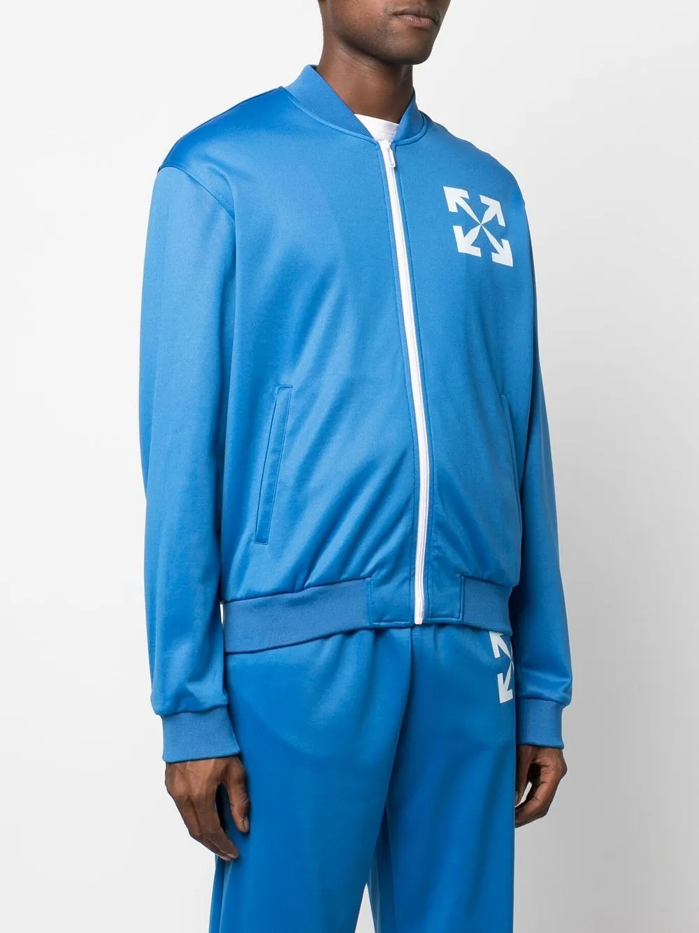  Off-white Arrows-print Track Jacket - Blue 