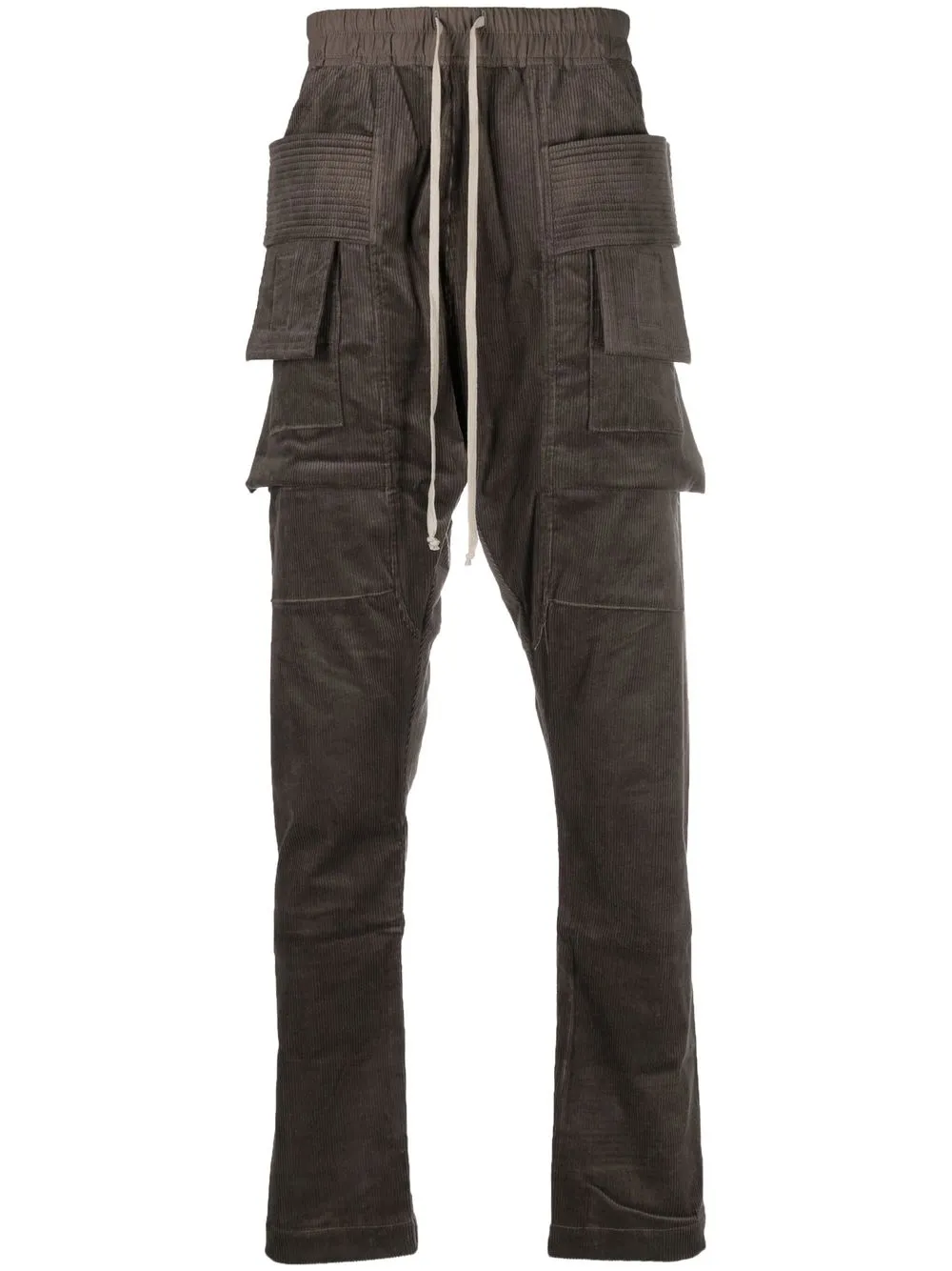 

Rick Owens DRKSHDW tapered corduroy cargo trousers - Grey