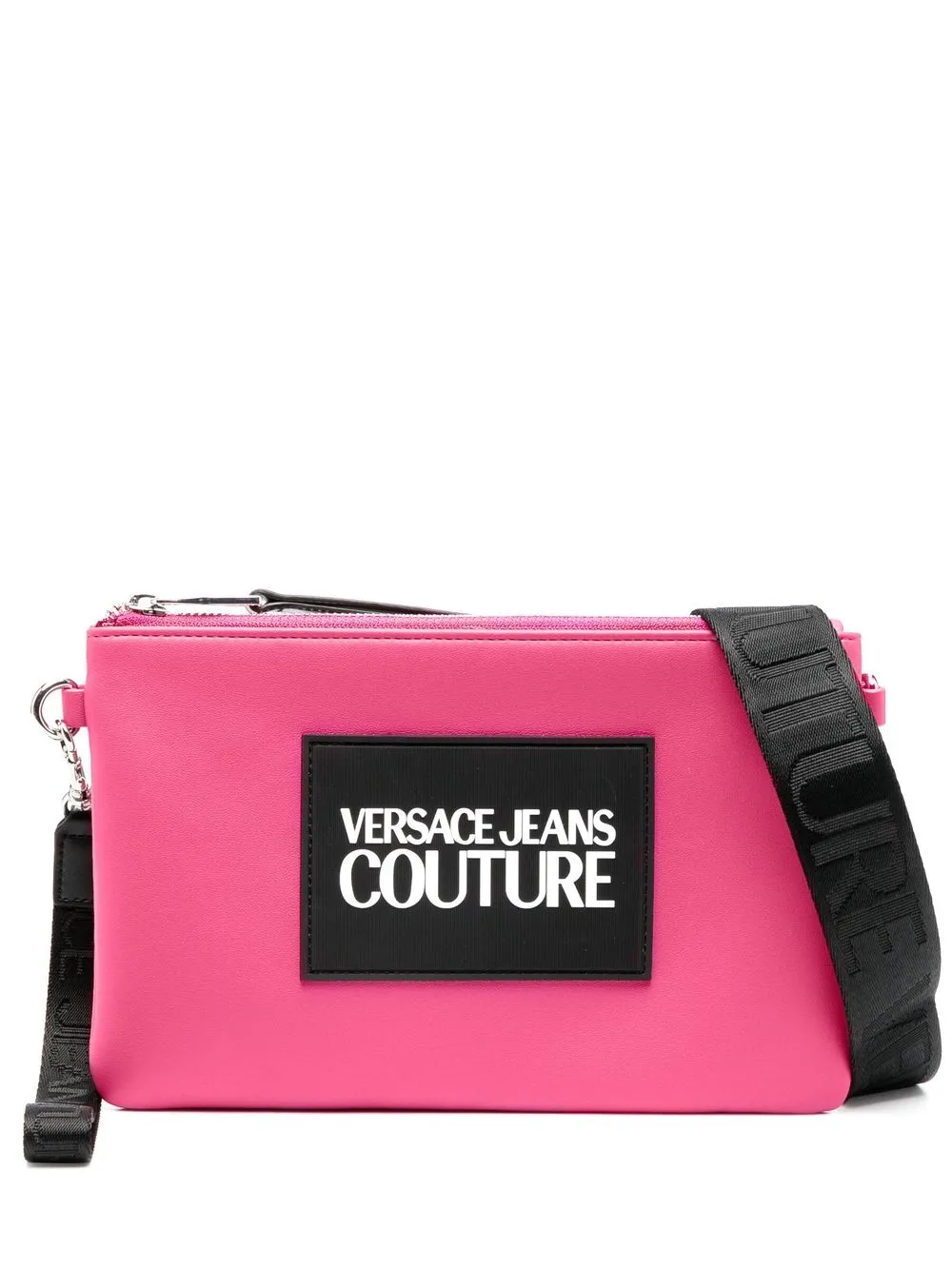 

Versace Jeans Couture bolsa de mano con parche del logo - Rosado