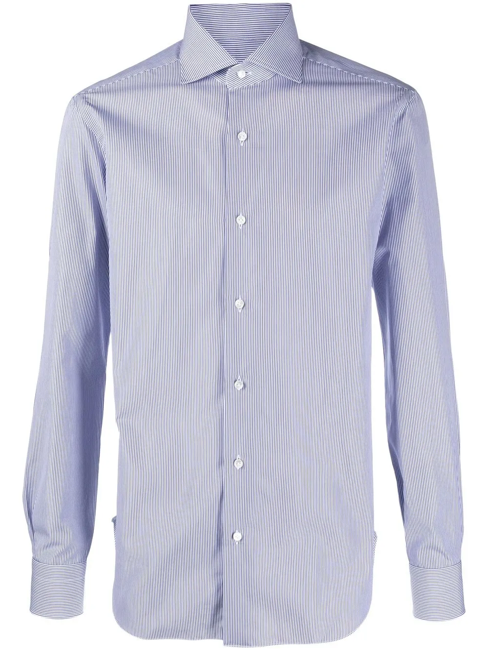 

Barba stripe-print cotton shirt - Blue