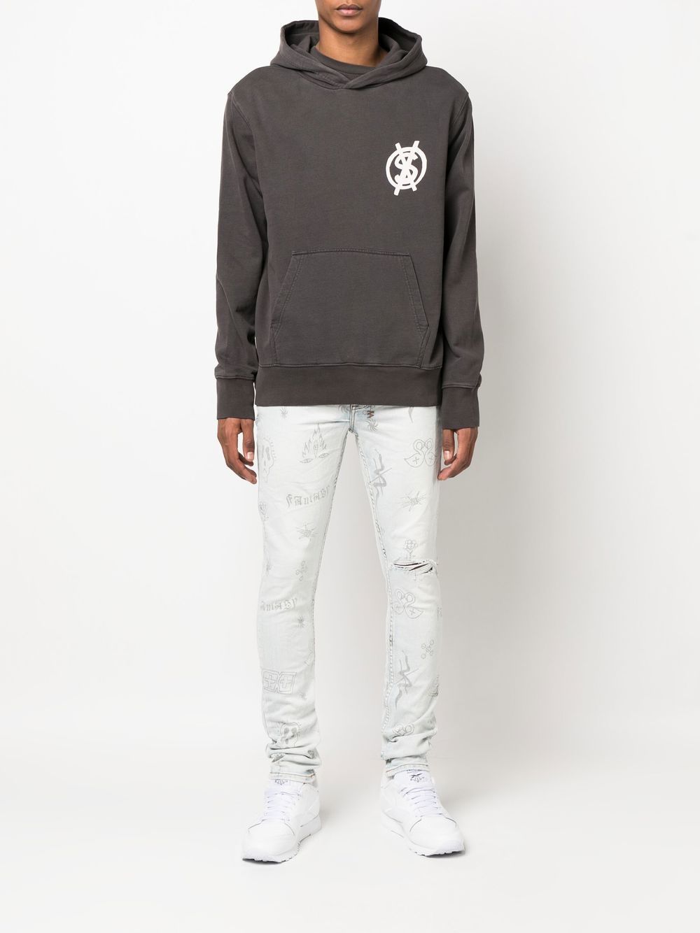 Ksubi Logo Print Cotton Hoodie - Farfetch