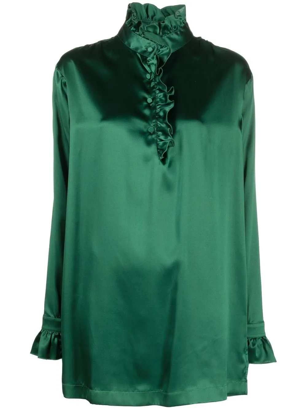 

Prune Goldschmidt Pivoine ruffled shirt dress - Green