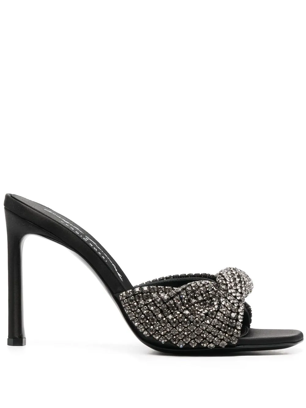 

Sergio Rossi crystal-embellished open-toe mules - Black