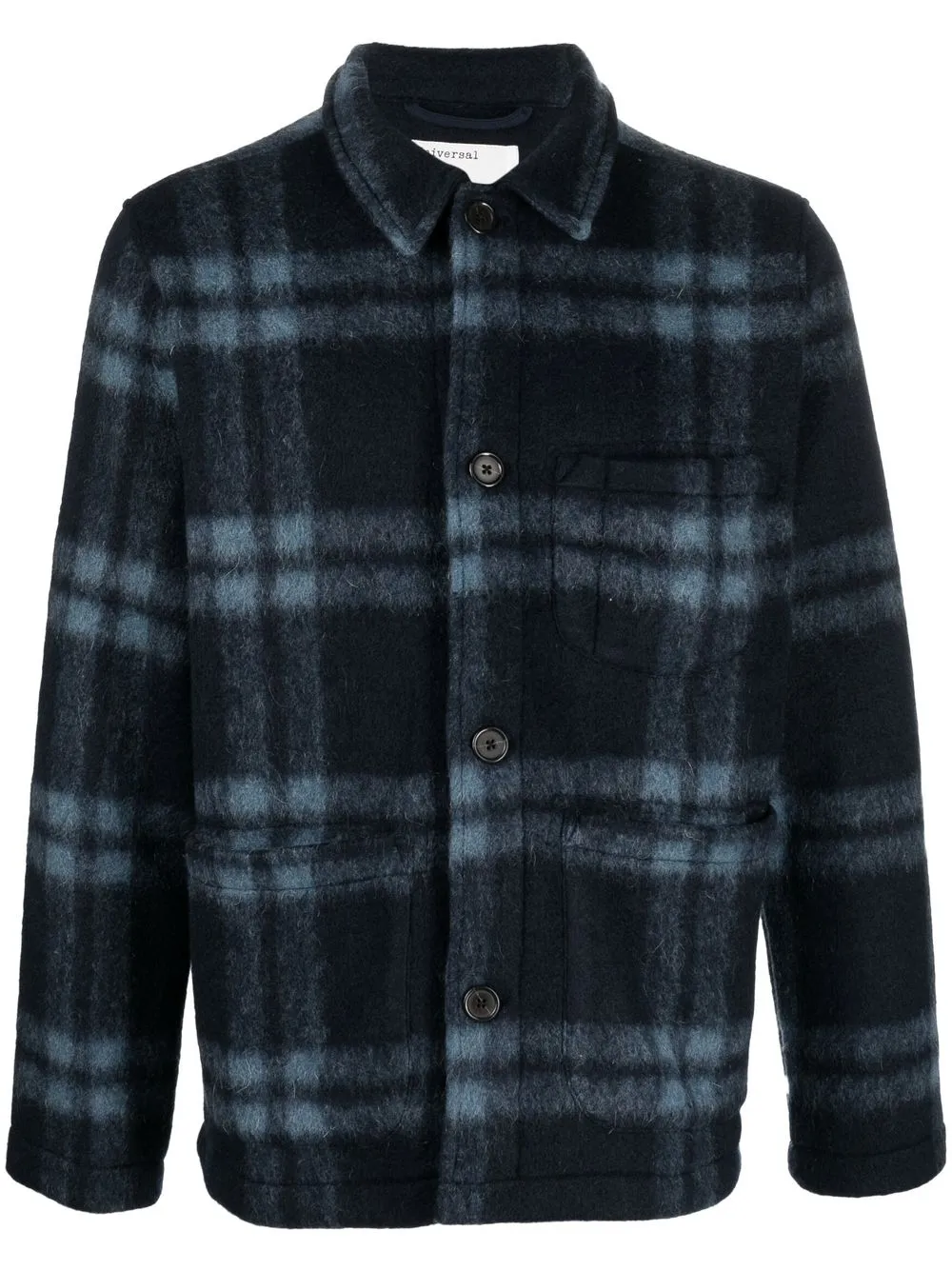 Universal Works check-print Shirt Jacket - Farfetch