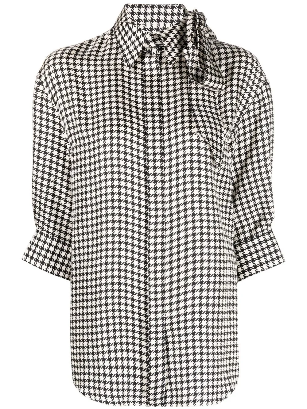 

Prune Goldschmidt Margot houndstooth-print silk shirt - White