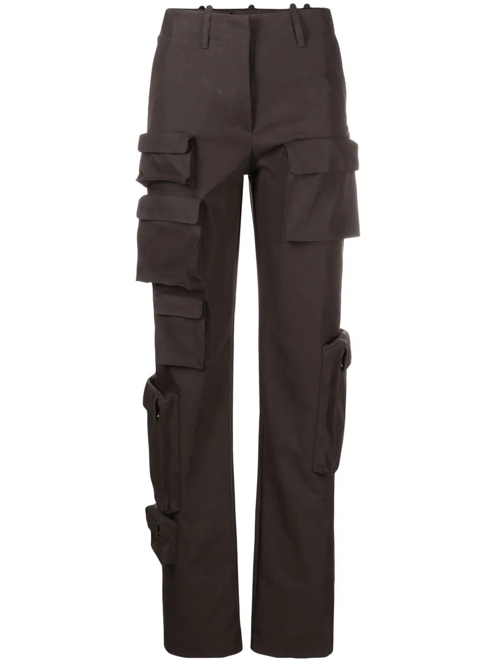

Off-White high-waisted cargo trousers - Brown