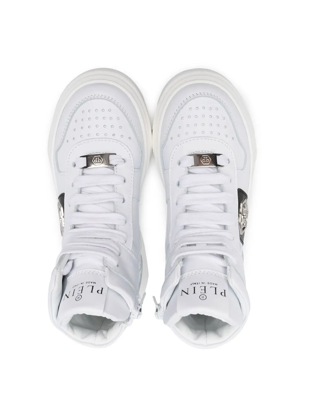  Philipp Plein Junior Sneakers Mit Logo Print   Weiß 