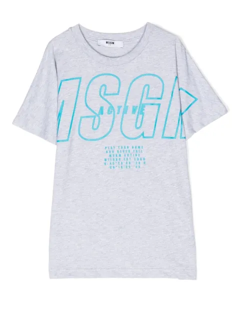 MSGM Kids logo-print short-sleeve T-shirt 