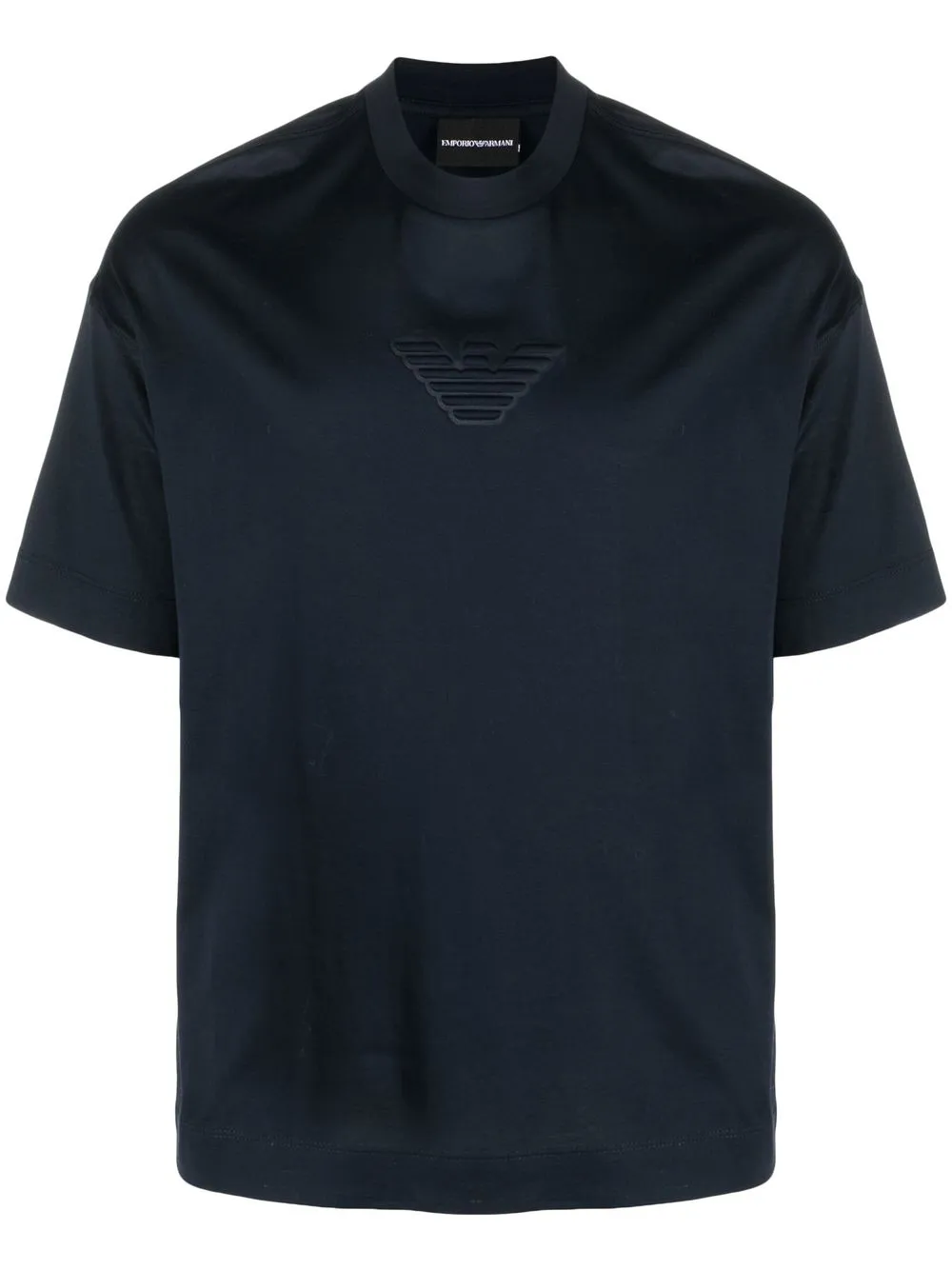 

Emporio Armani playera con logo en relieve - Azul