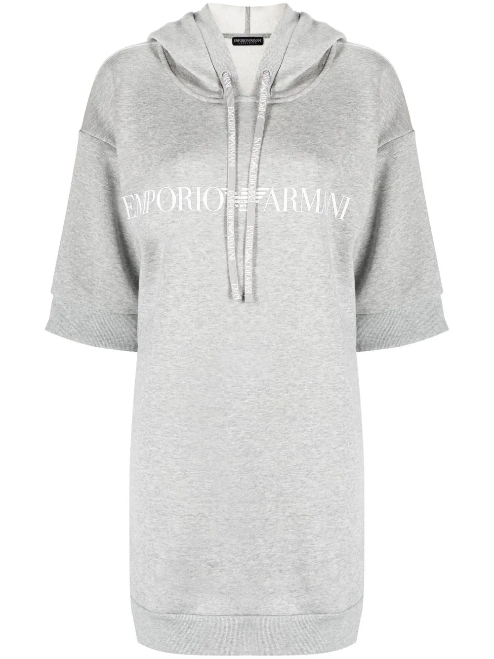 

Emporio Armani vestido estilo hoodie con logo estampado - Gris