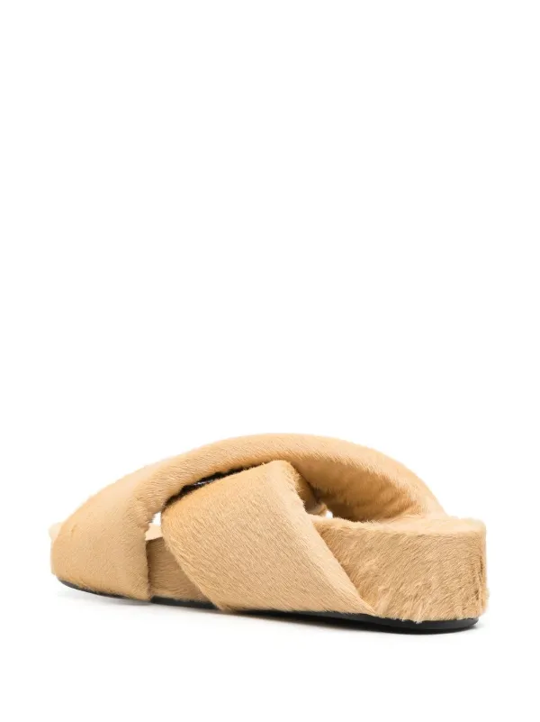 Jil Sander クロスストラップ サンダル | ニュートラル | FARFETCH JP