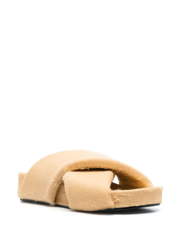 Jil Sander クロスストラップ サンダル | ニュートラル